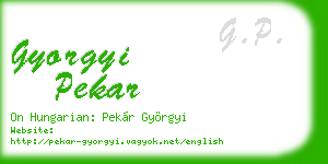 gyorgyi pekar business card
