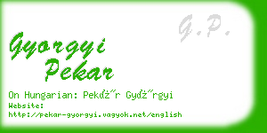 gyorgyi pekar business card